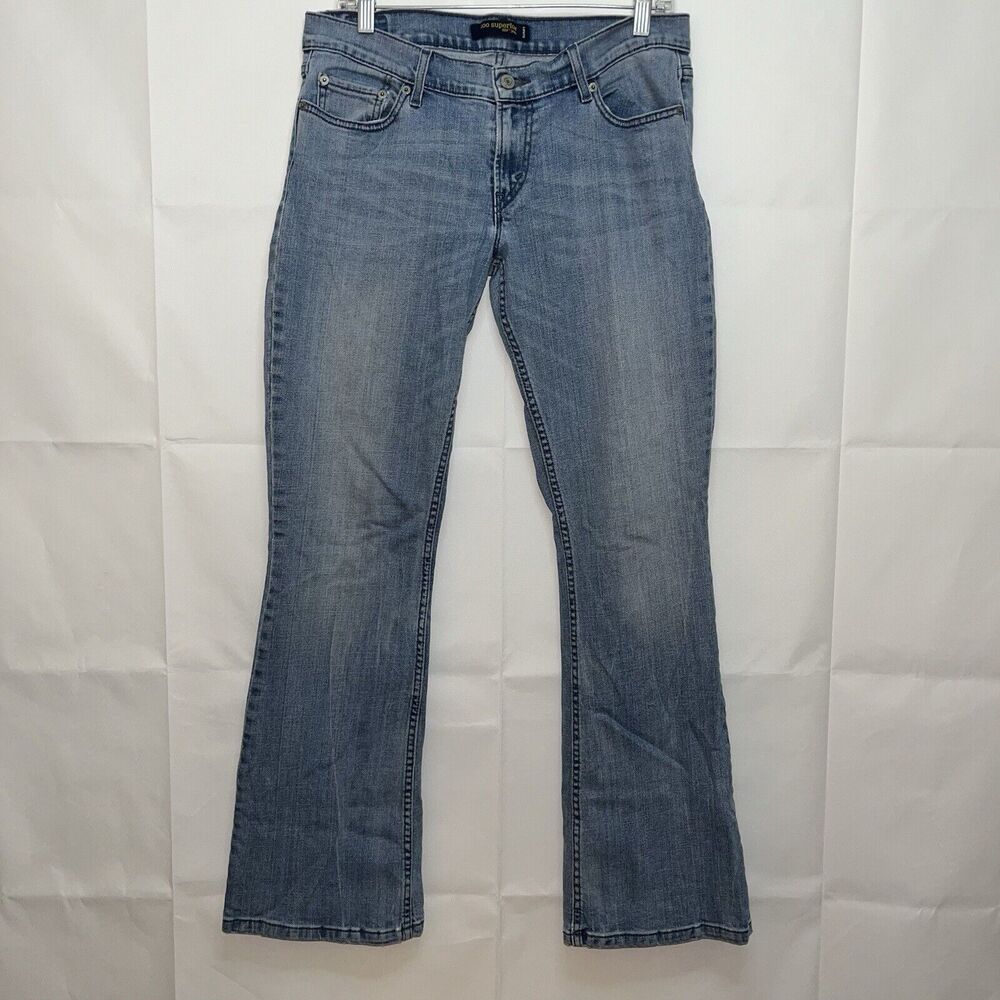 Levis 524 Too Superlow Jeans Juniors Size 11 Women Low Rise Flare Bootcut